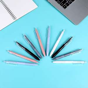 10 Bolígrafos Retráctiles de Tinta de Gel, 0,5mm (blanco, rosa, azul, negro, gris 2 de cada color).