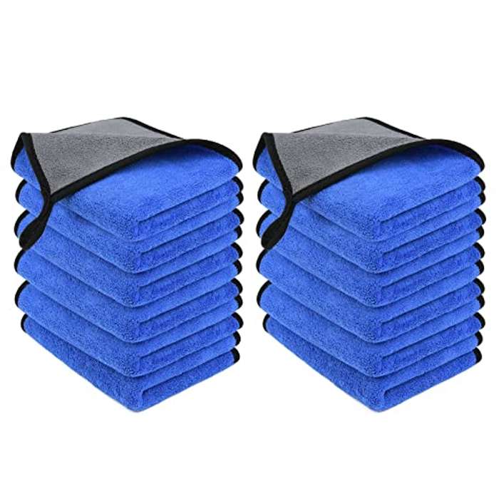 12 Paños para secado de coche