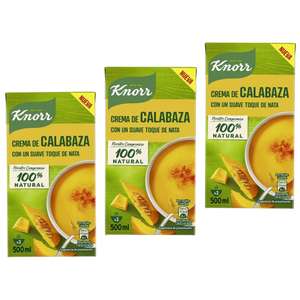 3 x Knorr Crema de Calabaza 500ml [Unidad 1'35€]