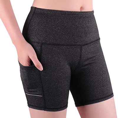 3W GRT Leggings Mujer Fitness, Leggings De Yoga para Mujer, Pantalones De Entrenamiento, Pantalón Corto Deportivo para Mujer Cintura Alta (Gris1/3, L)