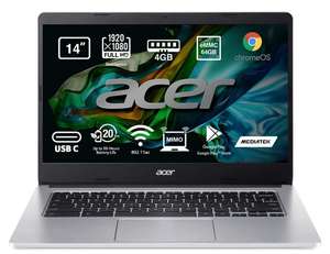 Acer Chromebook 314 CB314-2H - Ordenador Portátil 14" HD LED (‎MediaTek MT8183, 4GB RAM, 64GB eMMc, Sistema operativo Chrome)