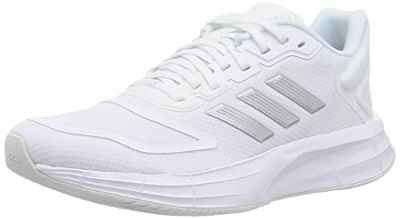 adidas Duramo 10, Zapatillas de Deporte Mujer, Cloud White Silver Metallic Grey, 38 EU