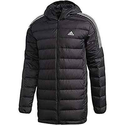 adidas ESS Down Parka Jacket, Mens, Black, S