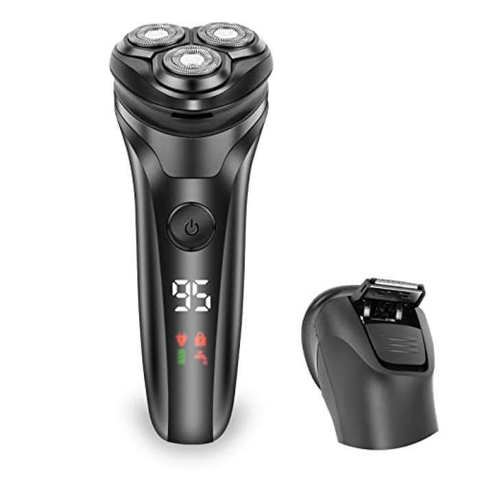 Afeitadora eléctrica impermeable con pantalla LCD