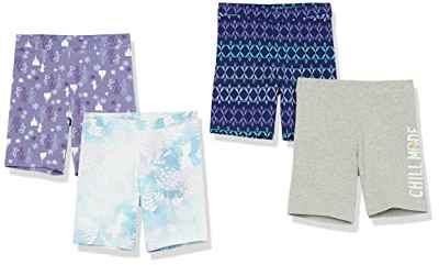 Amazon Essentials Disney | Marvel | Star Wars | Frozen | Princess Pantalón Corto de Ciclismo (Previamente Spotted Zebra) Niña, Pack de 4, Star Wars Niño, 9 años