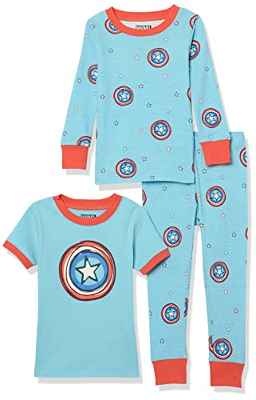 Amazon Essentials Disney Star Wars Princess Snug-fit Cotton Pajamas Pantalones, Juego de 3 Protectores de Marvel, 8 años, Pack de 3
