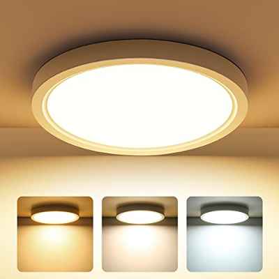 Anten Amala Plafon LED Techo Pequeño | 15W 1500lm Lámpara de Techo | Φ17cm Lampara LED Redondo, 3 Temperaturas de Color (Blanco Cálido/Blanco Neutro/Blanco Frío) para Salón Dormitorio Cocina | Blanco