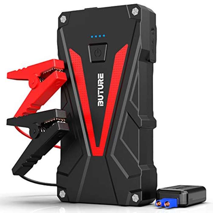 Arrancador de coches 800A 12800mAh con linterna y varios puertos USB