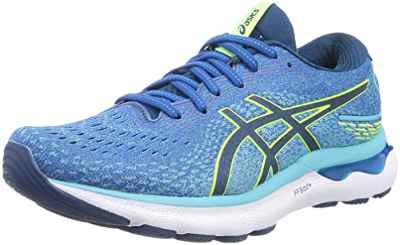 ASICS Gel-Nimbus 24, Zapatillas Hombre, Lake Drive Hazard Green, 44.5 EU
