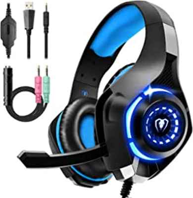  Auriculares Gaming con micrófono y luz LED