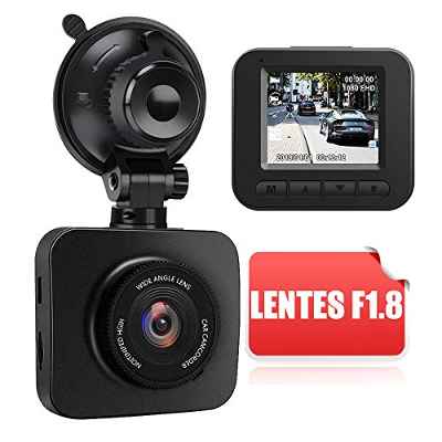 AWESAFE Cámara de Coche Dash CAM 1080P Full HD 170 Ángulo con WDR G-Sensor, Detección de Movimiento, Grabación en Bucle, Monitor de Aparcamiento