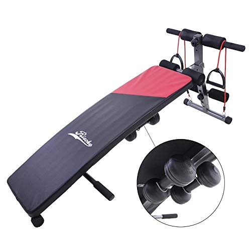 Banco de abdominales con mancuernas