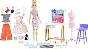 Barbie Modista Muñeca rubia con taller de ropa y accesorios