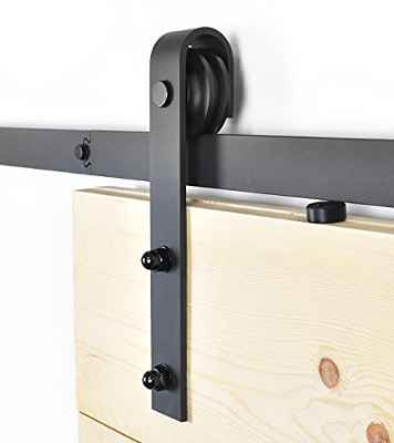 Barnwoodweb Schuifdeursysteem Recht 200cm Schuifdeurbeslag Recht complete set voor een Loftdeur