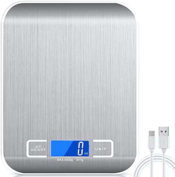 Báscula digital de cocina recargable 