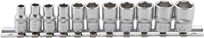 BGS 2433 | Juego de llaves de vaso hexagonal | entrada 6,3 mm (1/4") | medidas en pulgadas | 11 piezas