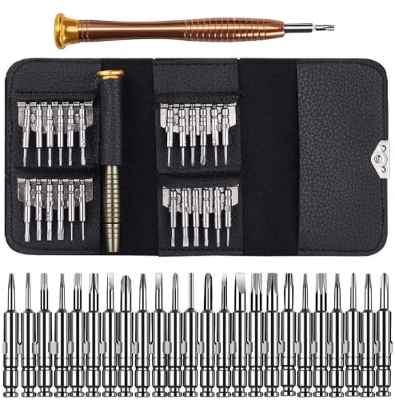 BIBBOSTORE® Destornilladores Precisión 25 en 1, Herramientas Bricolaje Multiuso Torx/Estrella/Phillips, Kit Destornillador para Gafas, Nesspresso, iPhone, PS4, Xbox, Cámara, Reloj, Tablet, PC y Más