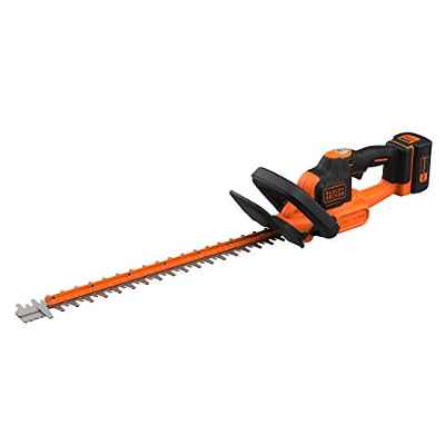 BLACK+DECKER BCHTS3625L1-QW - Cortasetos sin cable de 36 V, Batería de 2.5 Ah, Cuchilla asimétrica de doble acción de 55 cm, Doble interruptor y mango, Incluye batería y cargador