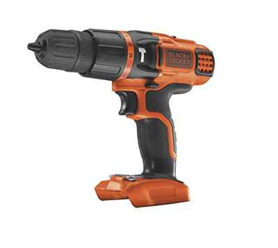 BLACK+DECKER BDCH188N-XJ - Taladro percutor sin cable, 0-650 rpm, 2 velocidades, Profundidad de corte: 25 mm madera / 13 mm metal, 18V, Naranja, No incluye cargador ni batería
