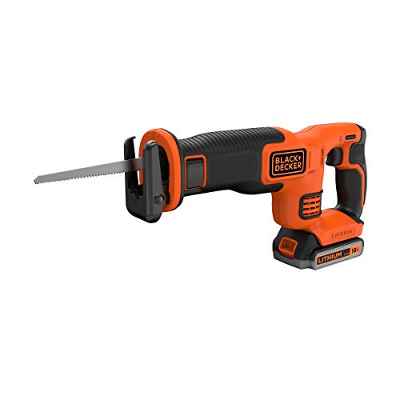 BLACK+DECKER BDCR18E1-QW - Sierra de Sable inalámbrica, 1 batería de 18V, 2.5 Ah, Incluye 1 Hoja de 140 mm