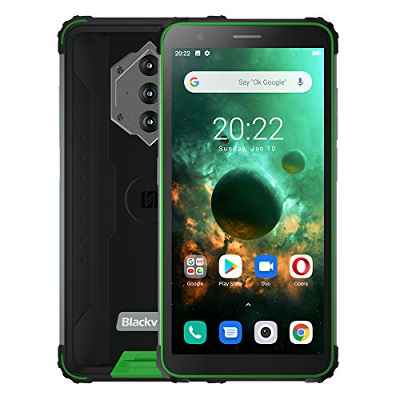 Blackview BV6600 Móvil Antigolpes, Batería 8580mAh (Carga Inversa), 5.7'' HD+ IP68 IP69K Impermeable Teléfono Resistente Android 10.0, Octa Core 4GB + 64GB, Cámara de 16MP NFC GPS Dual SIM Naranja
