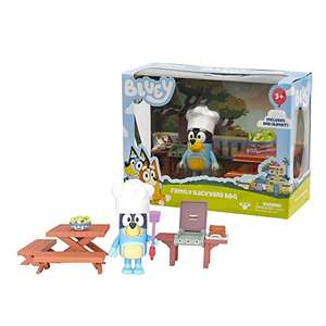 Bluey - Family BBQ Mini Playset, Set de Juguete con Barbacoa y Mesa de Picnic y Accesorios, 1 Figura articulada del Perrito de Serie, Famosa