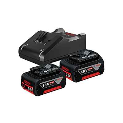 Bosch Professional 18V System GBA 18V + GAL 18V-40 - Set batería de litio + cargador (2 baterías x 4.0 Ah, tecnología Coolpack)
