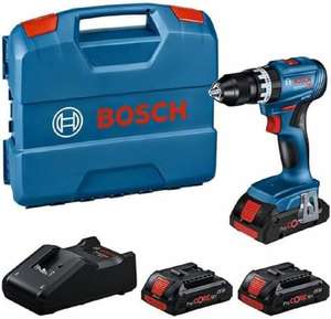 Bosch Professional 18V System taladro percutor a batería GSB 18V-45, 1900 rpm, incl. 3 baterías ProCORE de 4,0 Ah, cargador y en L-Case