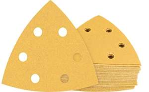Bosch Professional 50x Papeles de lija Expert C470 (para Madera dura, Pintura sobre madera, 93 x 93 mm, grano 80, accesorios Lijadora delta)