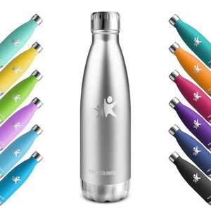 Botella Térmica 500ml Color acero con 25% de descuento