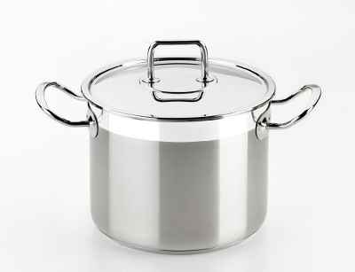 BRA Olla Profesional 24 Tapa INOX A343955, Acero Inoxidable 18/10, Único, 24 cm