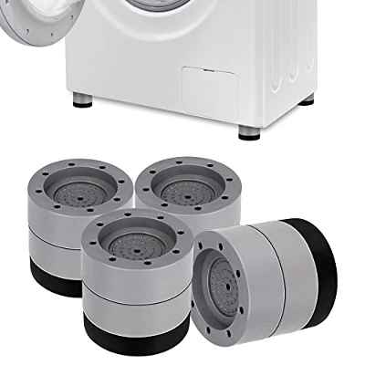 BUDOCI 4 Piezas Almohadillas de Goma para Lavadoras Soporte de Goma Antivibración/Amortiguador de Vibraciones Almohadillas para Pies de Lavadora y Secadora Muebles Electrodomésticos, etc.