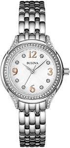 Bulova Reloj Analógico para Mujeres de Cuarzo con Correa en Acero Inoxidable 96L212