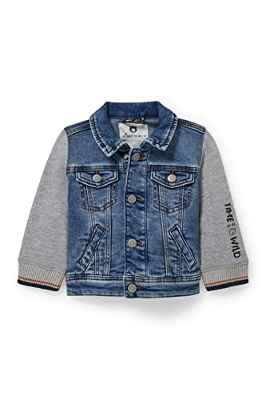 C&A Chaqueta de algodón para bebé de corte regular, color liso, Los Pantalones Vaqueros De Color Azul-, 6 mes