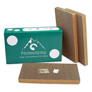 Caja de cartón 2 en 1con tres tablas de rascar para gatos