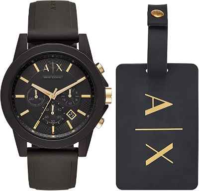 Caja Regalo Armani Exchange Reloj +Etiqueta Maletas