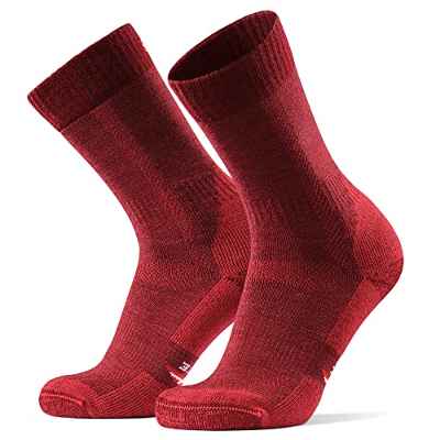 Calcetines de Senderismo y Trekking de Lana Merina para Hombre, Mujer y Niños, Otoño e Invierno, Calcetines Térmicos de montaña, Transpirables, Anti-Rozaduras y Acolchados, Pack de 3 (Verde, EU 43-47)