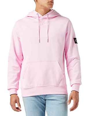 Calvin Klein Jeans Monogram Sleeve Badge Hoodie Sudadera con Capucha, Bella, L para Hombre