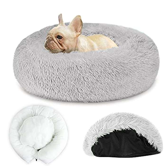 Cama peluche para mascotas pequeñas 50x50cm