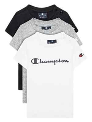 Champion Legacy American Classics-Pack de Accesorios para Nintendo DS Camiseta, (Blanco, Negro y Rojo), 6 Mes 3 para Bebés