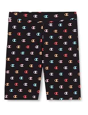 Champion Legacy American Classics-Pantalones Cortos de Deporte, Negro, 15-16 Años Niñas y Chicas