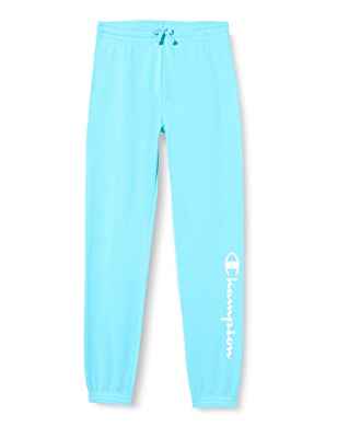 Champion Legacy American Classics Powerblend Logo Elastic Cuff Pantalones Deportivos, Azul Celeste, 11-12 Years Niñas y Chicas