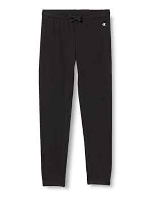 Champion Legacy American Classics-Powerblend Slim Crop Elastic Cuff Pantalones Deportivos, Negro, 13-14 Años Niñas y Chicas