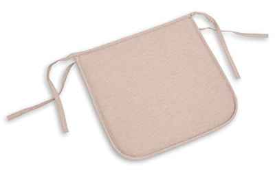 CHILLVERT KAN100 - Cojín Para Silla Gandía Cuadrado 38x38x3 cm Loneta y Poliéster Color Camel con Tratamiento Antimanchas Fácil Colocación con Cintas Uso Exterior