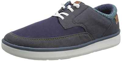 Clarks Cantal Low, Zapatillas, para Hombre, Azul (Navy Combi), 47 EU