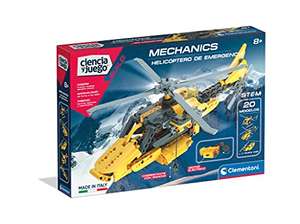 Clementoni - helicoptero de rescate,Juego construcciones Stem, Multicolor (55422)