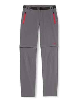 CMP Kid Zip Off Pant Pants, niños y niñas, Grey-Fire, 164 cm