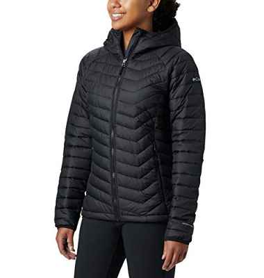 Columbia Powder Lite, Chaqueta con capucha, Mujer, Negro (Black) Talla S