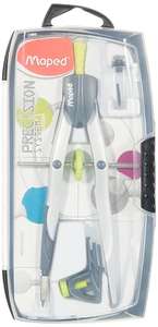 Compas maped 291010 con bigotera abrazadera y estuche de minas