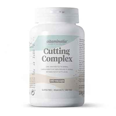 Complejo Estimulante de Vitaminalia Cutting Complex | 180 Cápsulas Vegetales para Mujeres, Hombres, Deportistas, Veganos | Con Cafeína, Té Verde, Extracto Naranja Amarga | No-GMO, Sin Gluten